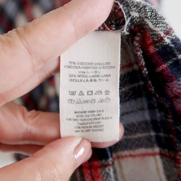 Free People Plaid Peplum Top - Size XS - Picture 8 of 9